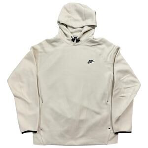 Nike Tech Fleece Pullover Hoodie Men Size XL Light Khaki Athletic FB8016-234 NEW